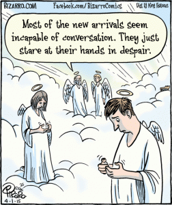 Bizarro-in-heaven-without-cell-phones